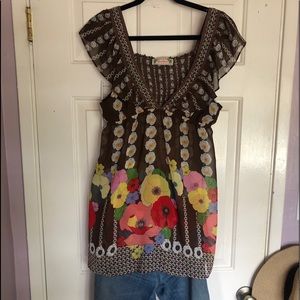 Baby doll sheer top.